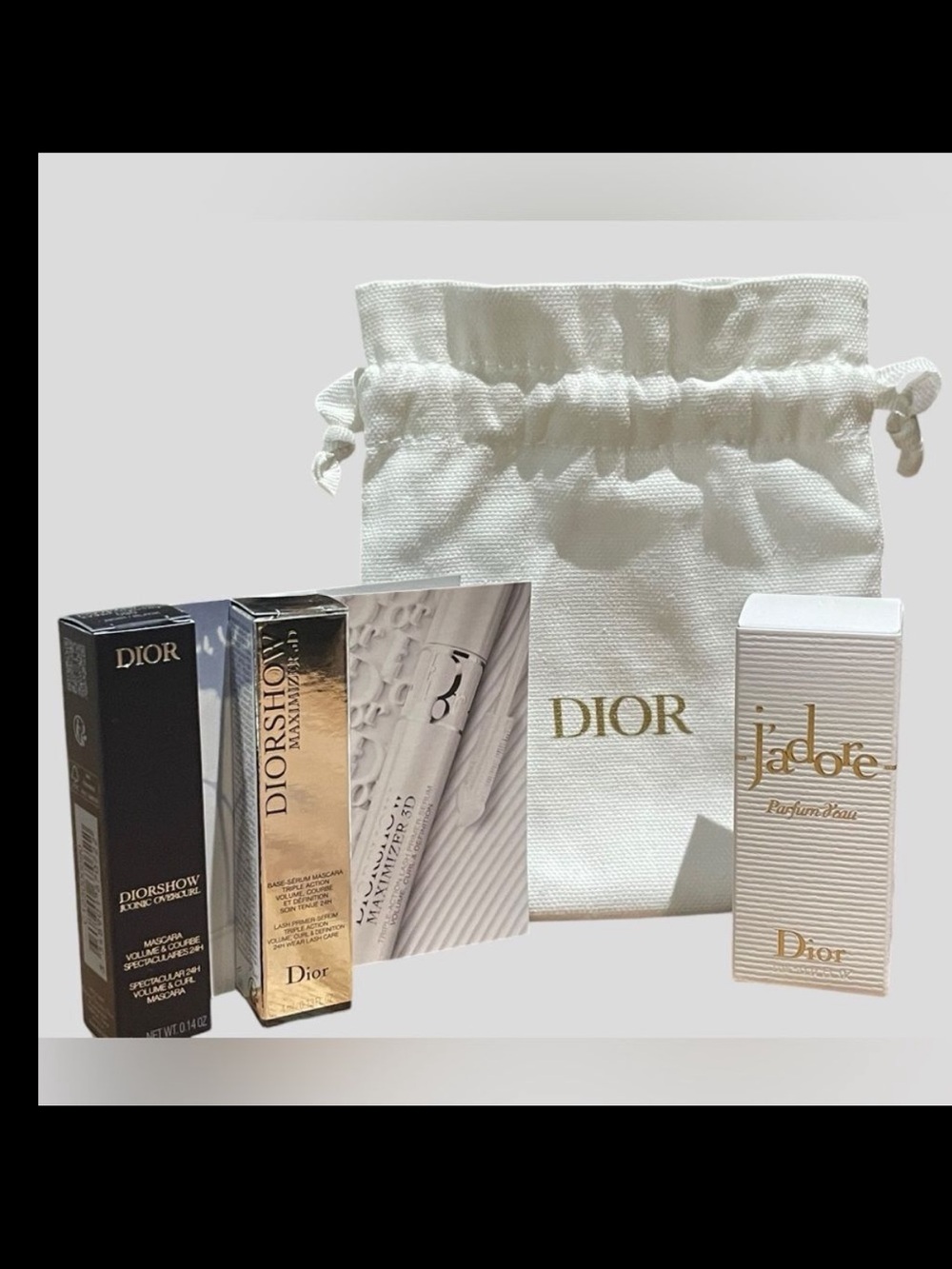 Dior Lip Addict Lip Glow & Rouge Dior Gift Set J’Adore Pouch NIB 111 Forever